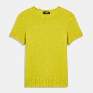 Basic Sweater Tee In Feather Cashmere